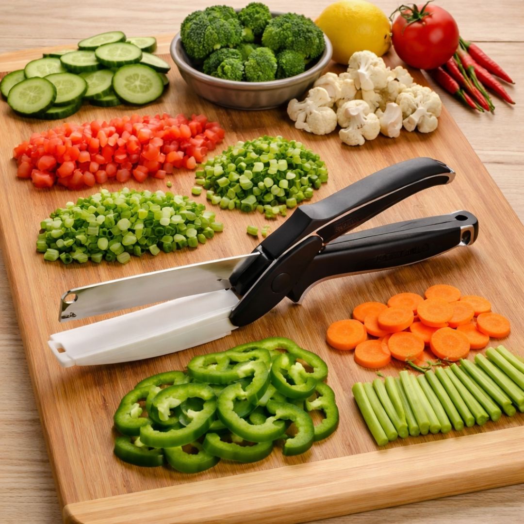 Cuchillo Tijera Picador de Cocina 2 en 1