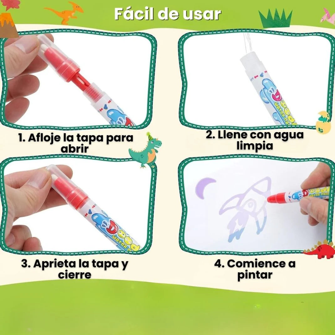 Tapete Mágico de Dibujo con Agua - Aprende jugando sin ensuciar