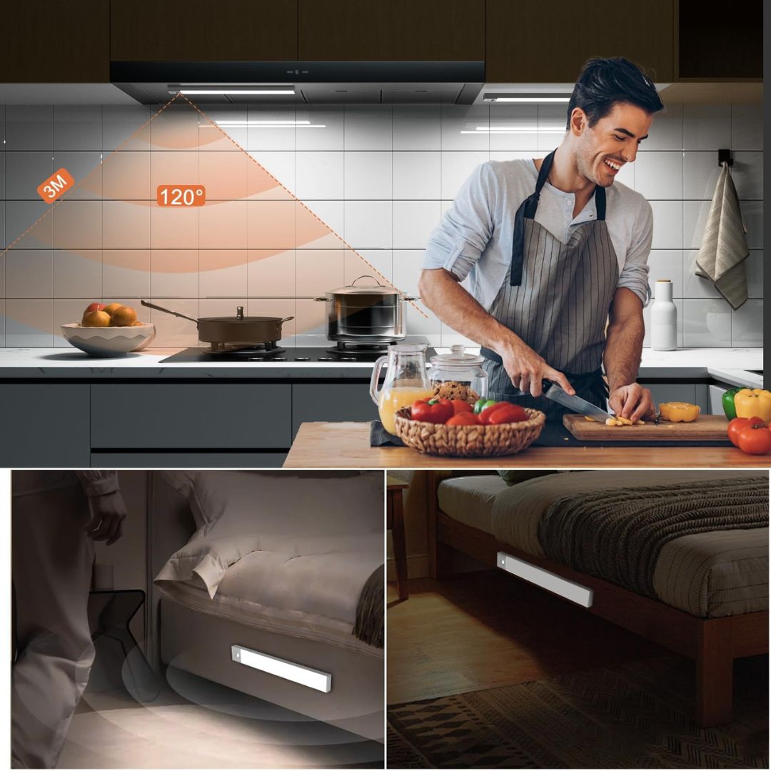 BARRA LUZ LED RECARGABLE CON SENSOR DE MOVIMIENTO