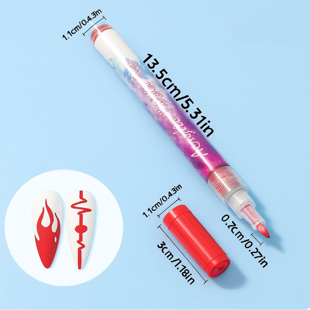 KIT 12 MARCADORES DECORATIVOS DE UÑAS NAIL ART