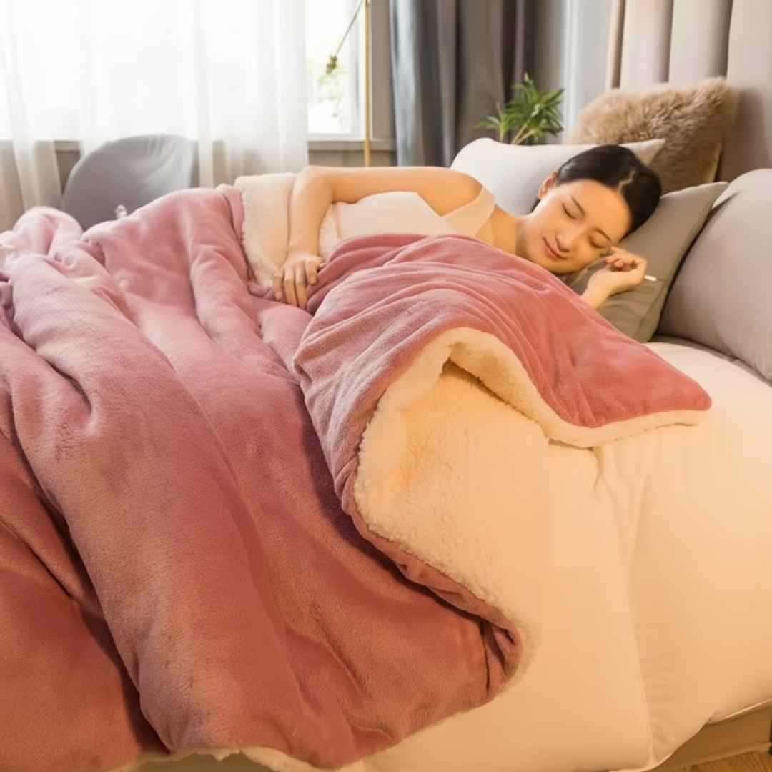 Cobija Premium Piel de Conejo King – Lujo y suavidad en cada descanso