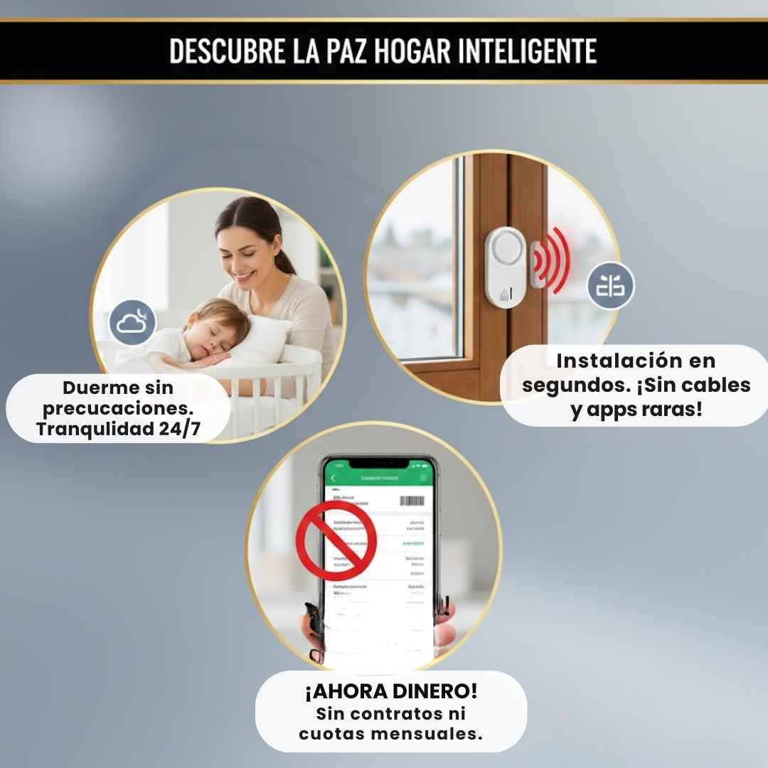 Alarma Inteligente Para Puertas y Ventanas - Blindaje Total para lo que Más Amás
