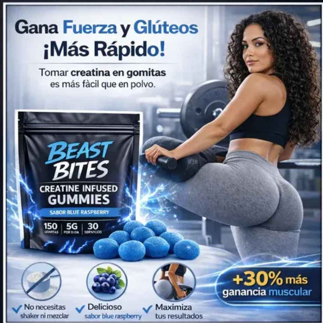 Gomitas de creatina - Crece tus glúteos 🍑