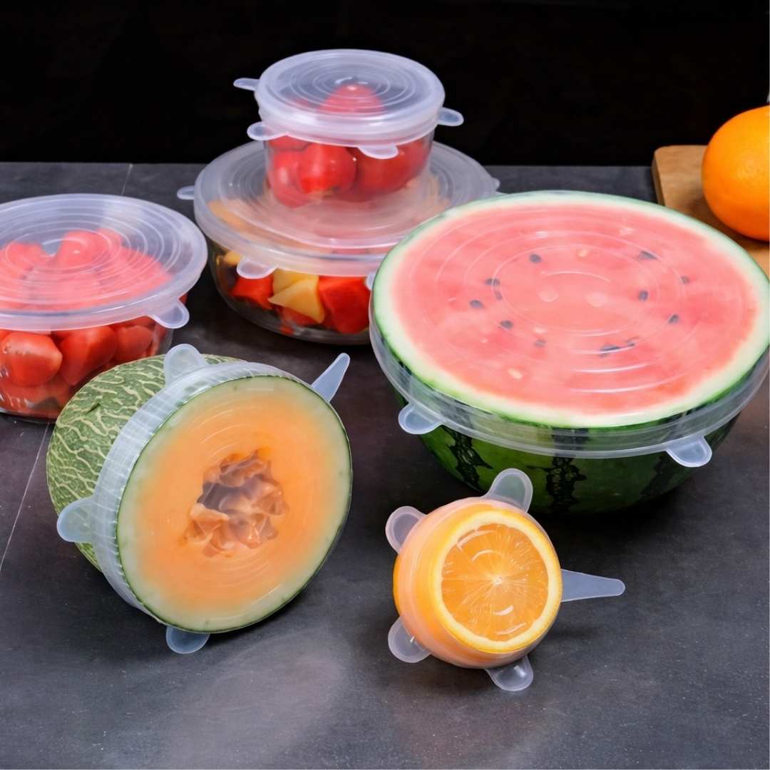 Combo Cocina Inteligente: Tritura Fácil + Conserva Fresco con Tapas de Silicona Vista™