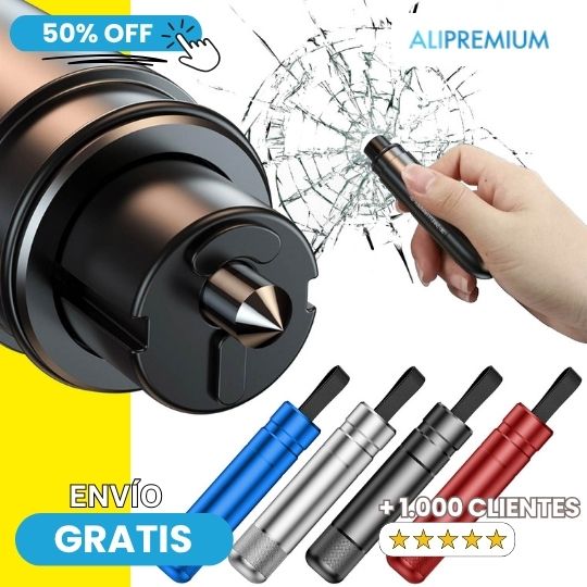 Martillo de Emergencia Rompe Vidrios