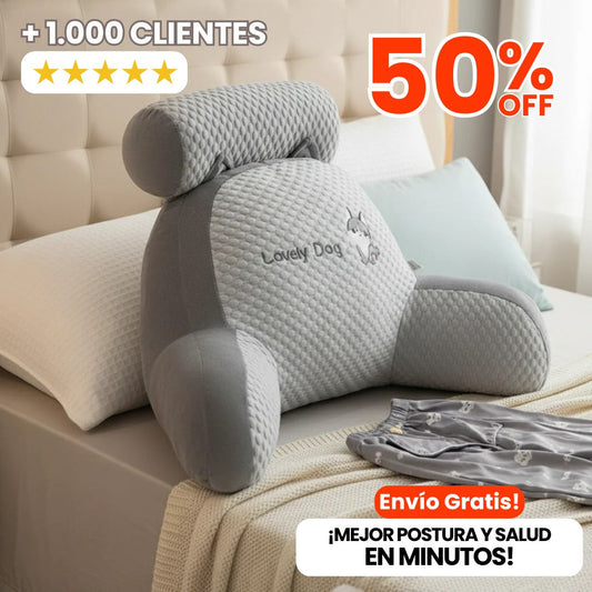 Cojín Para Lectura Cómodo Y Suave Gris