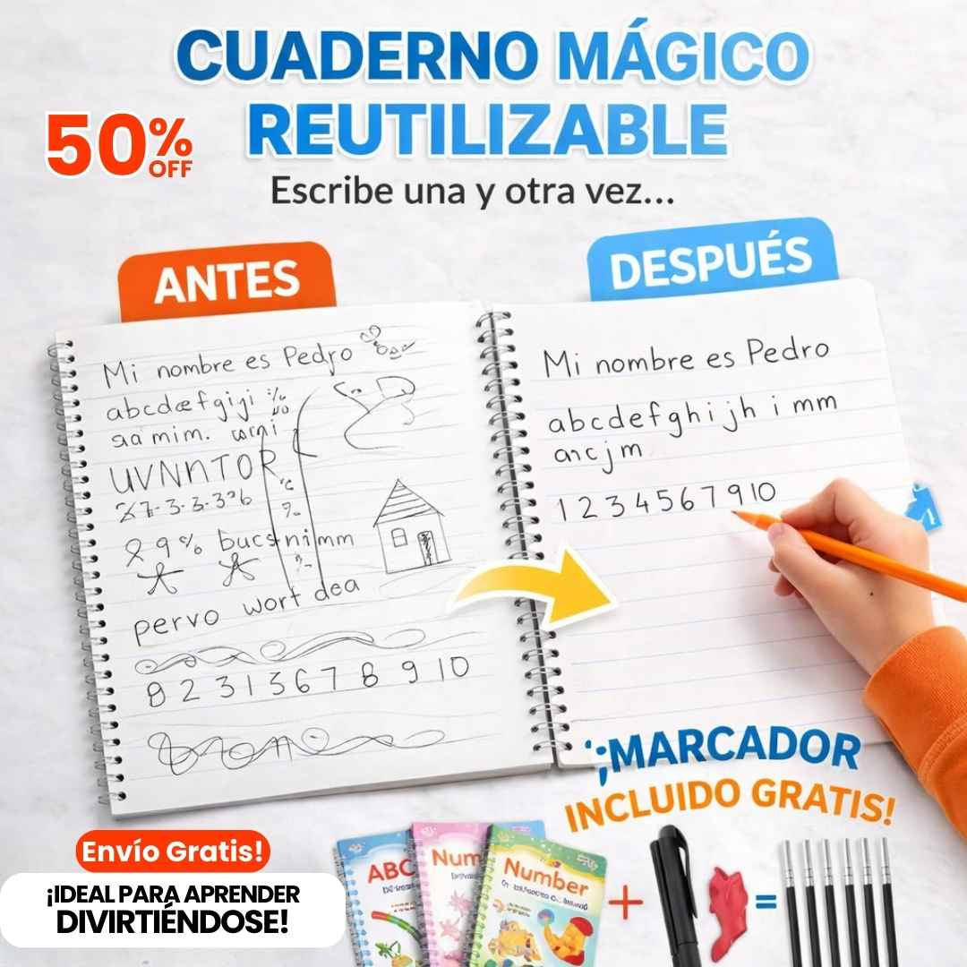 Set Cuadernos Mágicos x 4: Aprende y se Divierte al tiempo