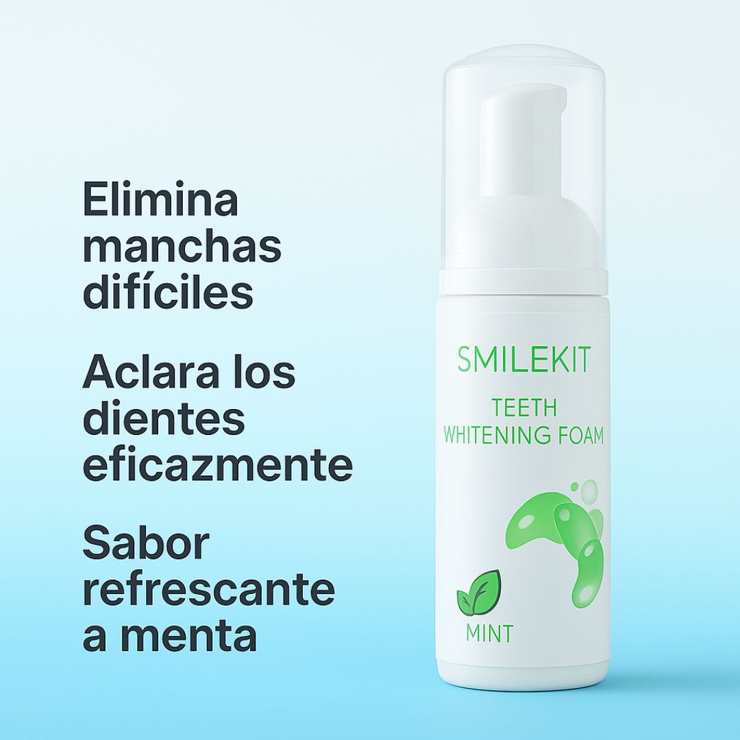 SmileKit® – Espuma Blanqueadora Dental con sabor a menta