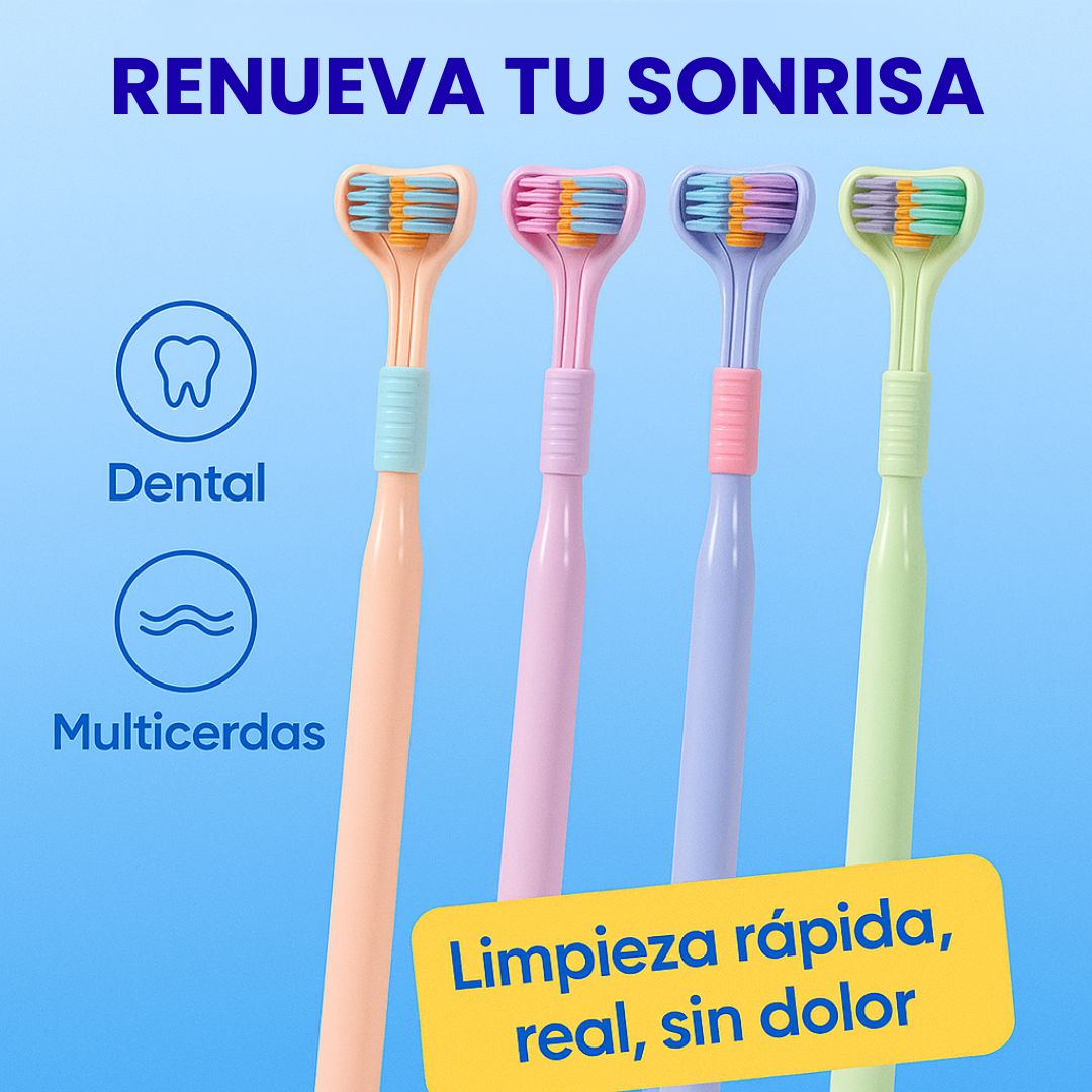 Cepillo 3D-Triple-Cabeza - limpia donde los otro no llegan