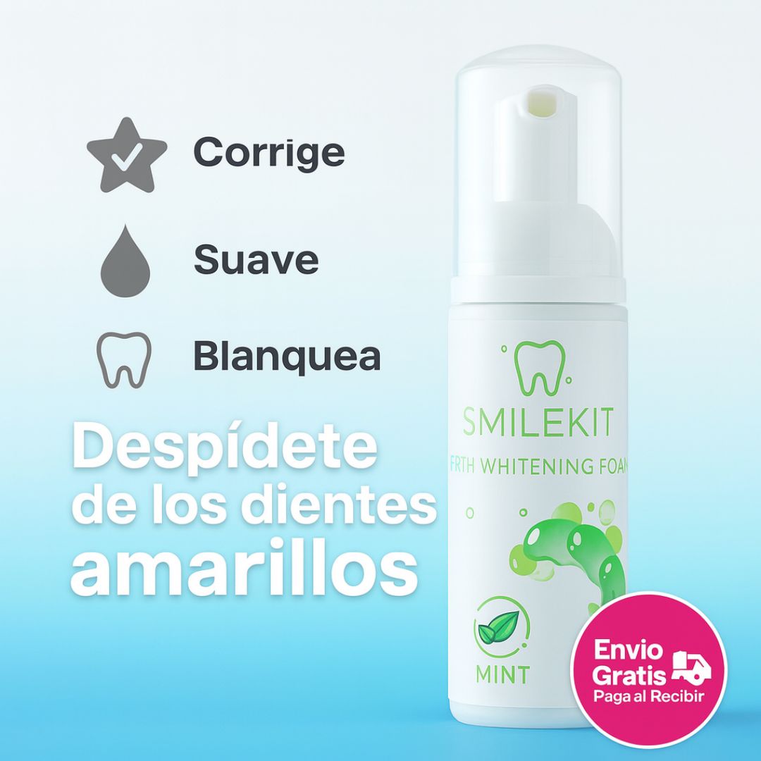 SmileKit® – Espuma Blanqueadora Dental con sabor a menta
