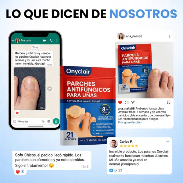 PARCHES ANTIHONGOS PARA UÑAS- SIENTE CONFIANZA TOTAL