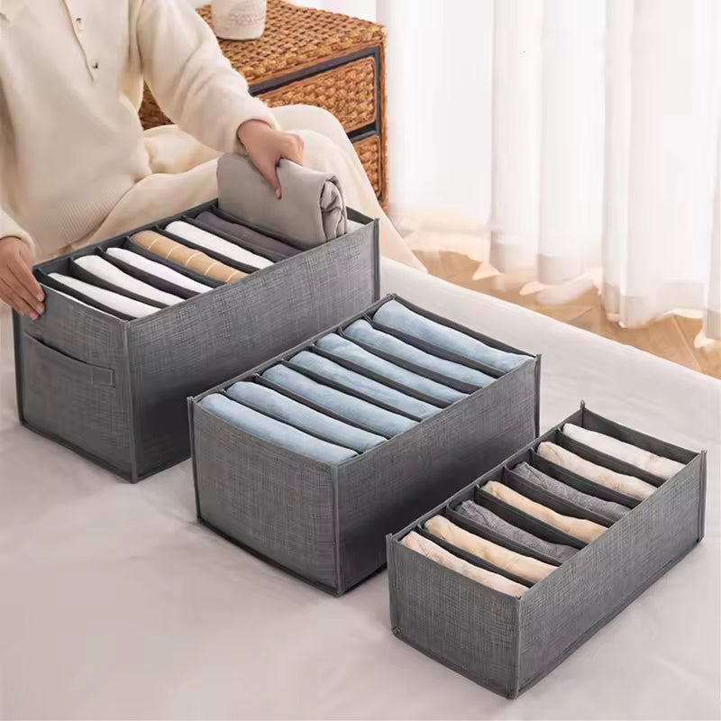 Organizador De Ropa 9 Divisiones Gris- Oferta 3X1